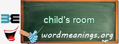 WordMeaning blackboard for child's room